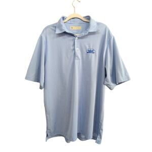 Donald Ross Polo Mens Large Blue Stripe Desert Mountain Golf‎
